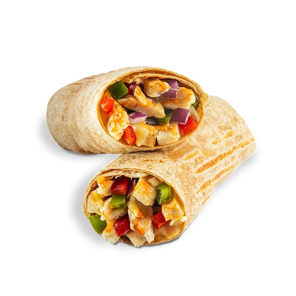 Chipotle Wrap, Tortilla bread, juicy & crispy chicken, iceberg, chipotle sauce & jalapeno, Sufraq Karachi