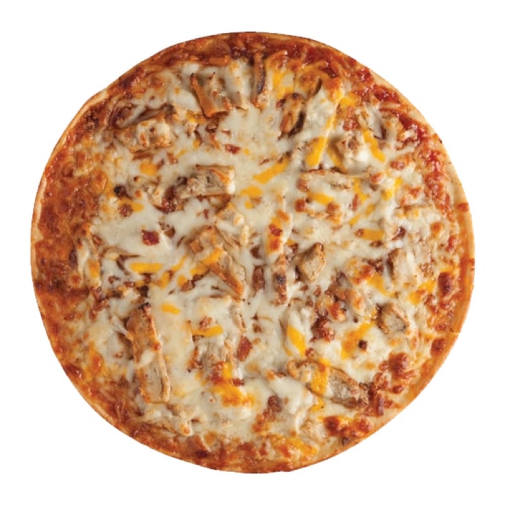 Creamy Tikka Pizza, Chicken (tikka), cheese, onion with creamy sauce & pizza sauce, Sufraq Karachi