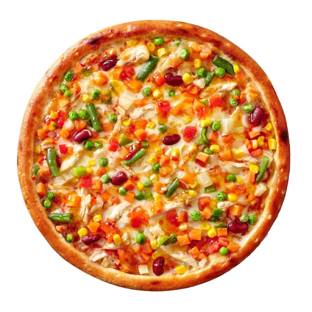 Mexican Pizza, Chicken (tikka), cheese, onion, olives & tomatoes with Mexican sauce, Sufraq Karachi